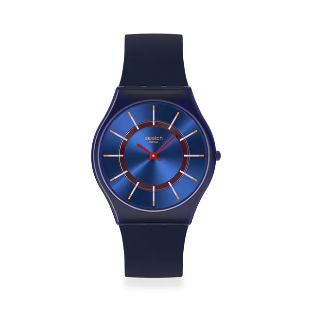 【SWATCH】VERY JAZZY BERRY 超薄手錶/男錶/女錶/瑞士製造 SS08N117(34mm)
