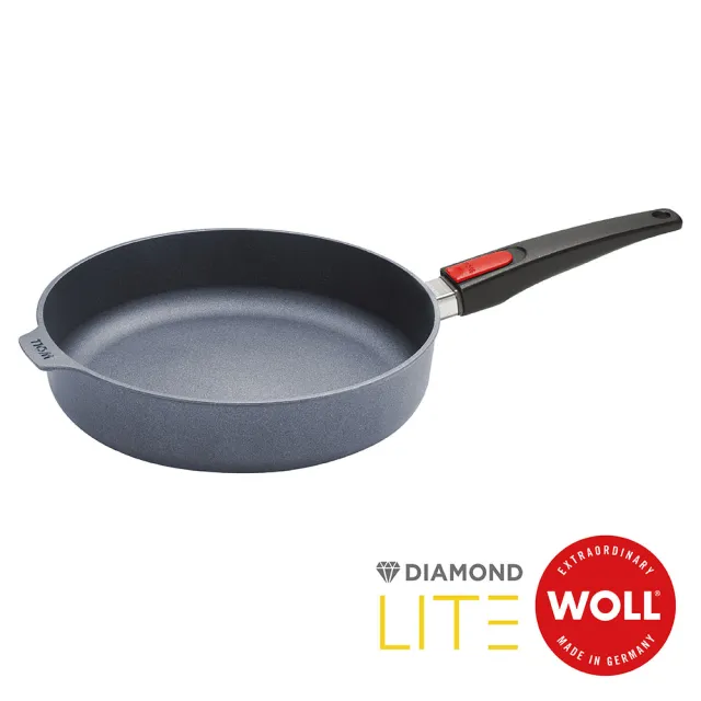 【Woll】德國歐爾DIAMOND LITE新鑽石 鑄造不沾深平底鍋24cm(電磁爐適用/可拆式把手)