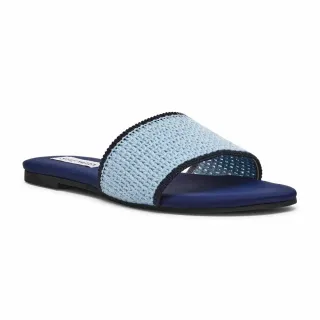 【steve madden】GIUSTINA 編織寬帶拼接拖鞋(藍色)