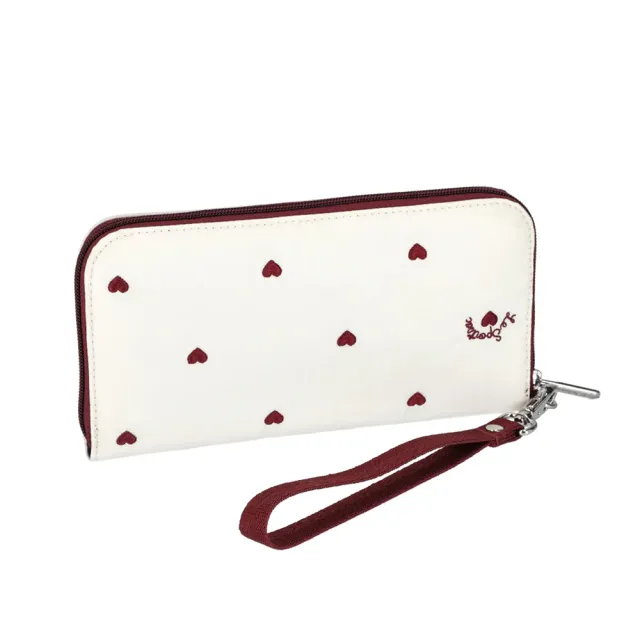 【Lesportsac】Tech Wallet Wristlet 腕帶錢包手拿包 送禮 禮物 推薦 女包(莓果心刺繡)