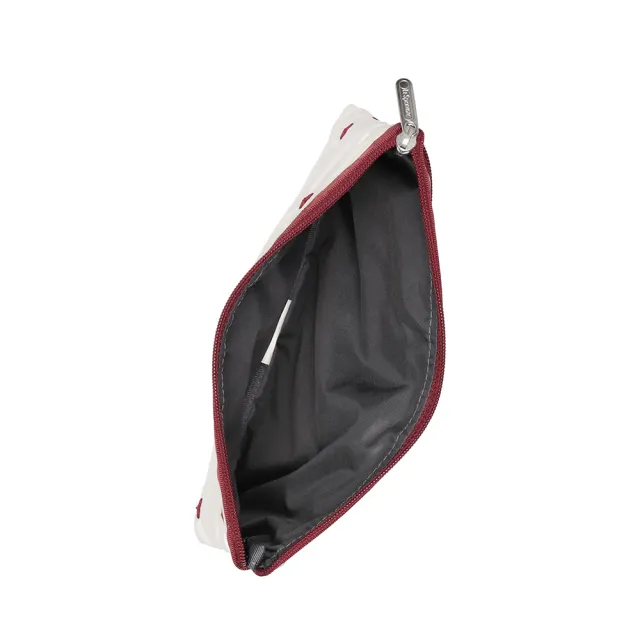 【Lesportsac】3-Zip Cosmetic 三層拉鍊化妝包 收納包 盥洗包 送禮 禮物 推薦 女包(莓果心刺繡)