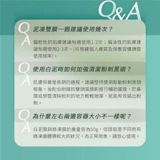 【cocochi】AG分區淨透泥凍雙膜(50g+50g)