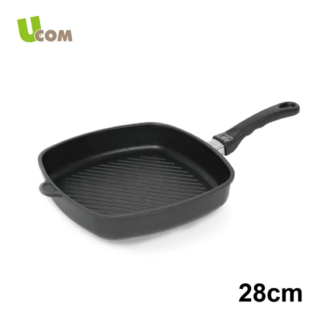 【UCOM 瑞康屋】德國黑魔法-單柄不沾方形平底鍋28CM(無蓋)