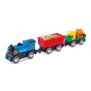 【德國Hape】電力運礦火車組(軌道遊戲/家家酒玩具/木製玩具/木頭玩具)