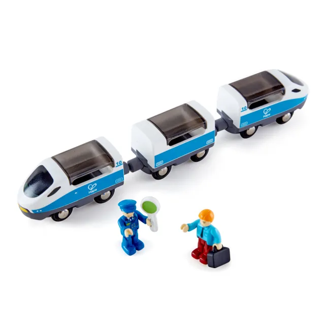 【德國Hape】城市科技列車-7件組(軌道遊戲/家家酒玩具/木製玩具/木頭玩具)