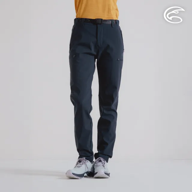 【ADISI】女Softshell撥水防風輕量保暖長褲 AP2421032 深藍色 S-2XL(3L 防風膜 磨毛 防潑水)