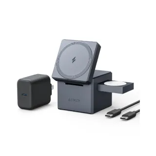 【ANKER】官方授權直營 Y1811 25W MagGo 3合1磁吸充電器(MFW認證 Made for Apple Watch)