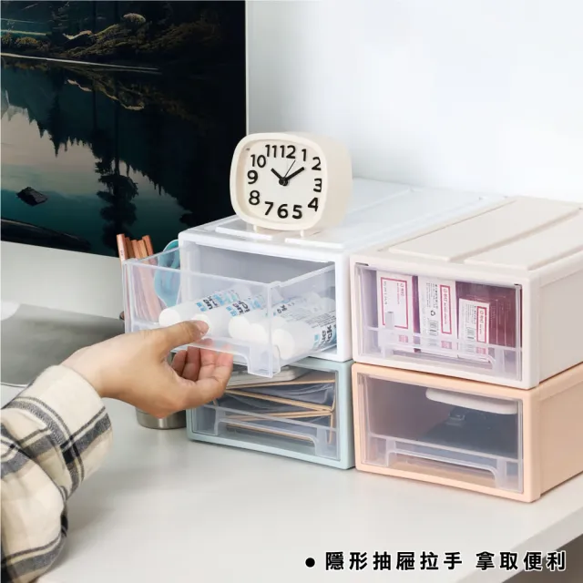 【ONE HOUSE】面寬29_20L可堆疊抽屜收納箱 2入 (單抽/日式/無印風/整理箱/收納櫃)