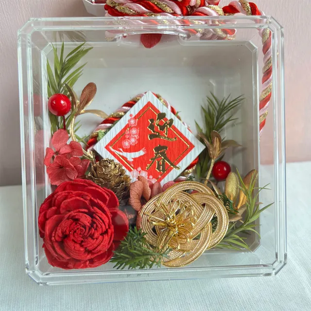 【OSTARA FLORIST 奧斯塔拉花藝】新春祝賀壓克力香水瓶花禮(永生花、擴香花、新年、生日、祝賀)