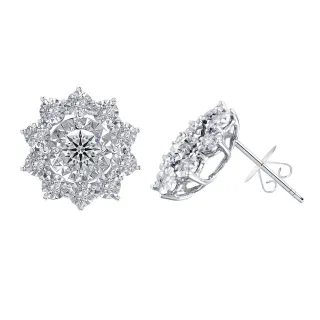 【King Star】60分 Dcolor 18K金 天然鑽石耳環 綽約(3 Excellent極優 八心八箭)