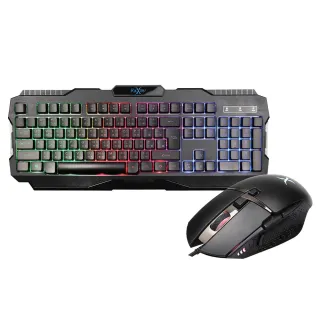 【FOXXRAY 狐鐳】電競有線鍵盤RGB滑鼠2件組(FXR-BKL-71+SM-72)