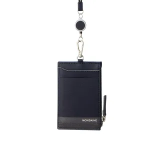 【MONDAINE 瑞士國鐵】仙人掌皮革 溜溜球零錢證件套(深海藍)