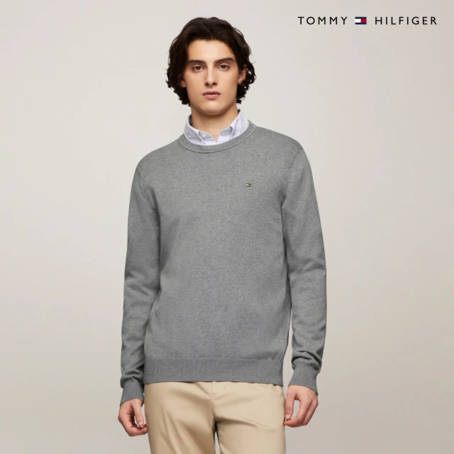 Tommy Hilfiger 官方旗艦館 Amherst 圓領毛衣_灰色