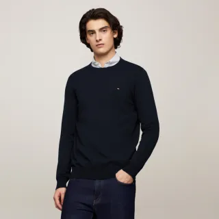 【TOMMY HILFIGER】官方旗艦館 Amherst 圓領毛衣_藍色