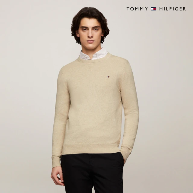 Tommy Hilfiger 官方旗艦館 Amherst 圓領毛衣_裸色