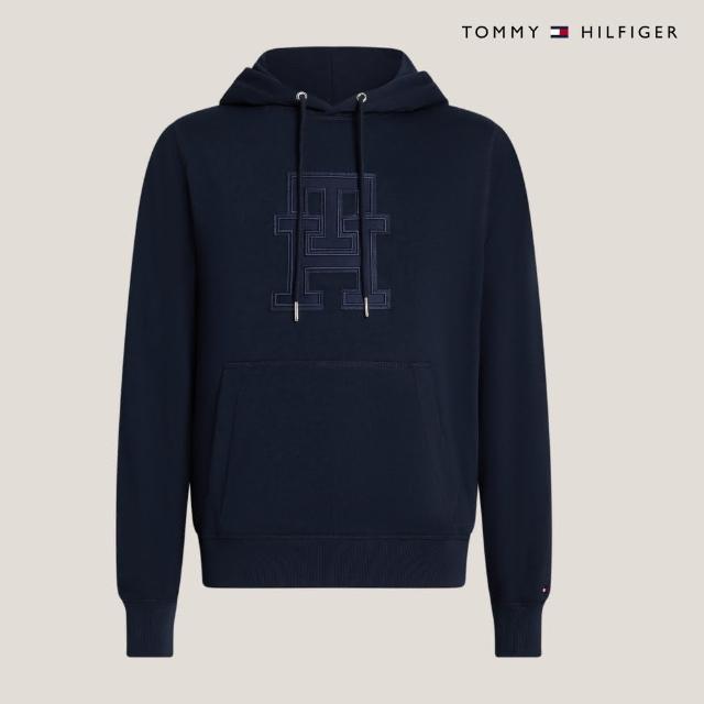 【TOMMY HILFIGER】官方旗艦館 Monogram縫飾帽T_藍色