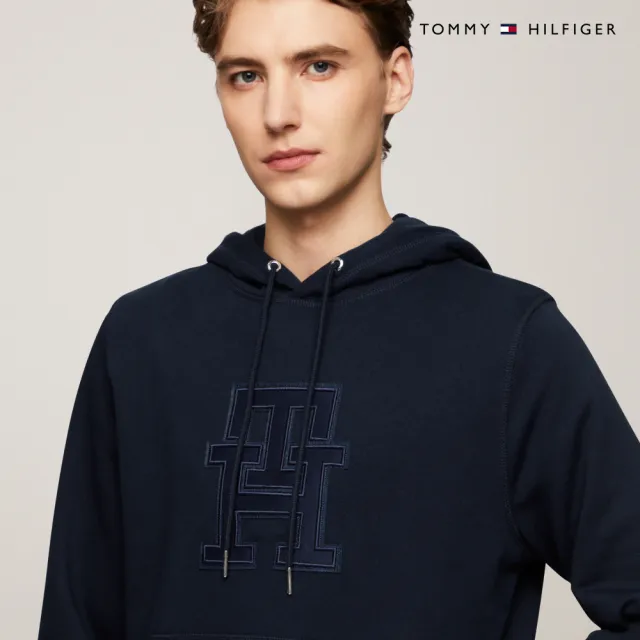 【TOMMY HILFIGER】官方旗艦館 Monogram縫飾帽T_藍色