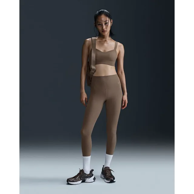 【NIKE 耐吉】緊身長褲 瑜珈褲 緊身褲 運動褲 女款 AS W NK DF ZENVY HR 7/8 TGHT 棕色(DQ6016233)