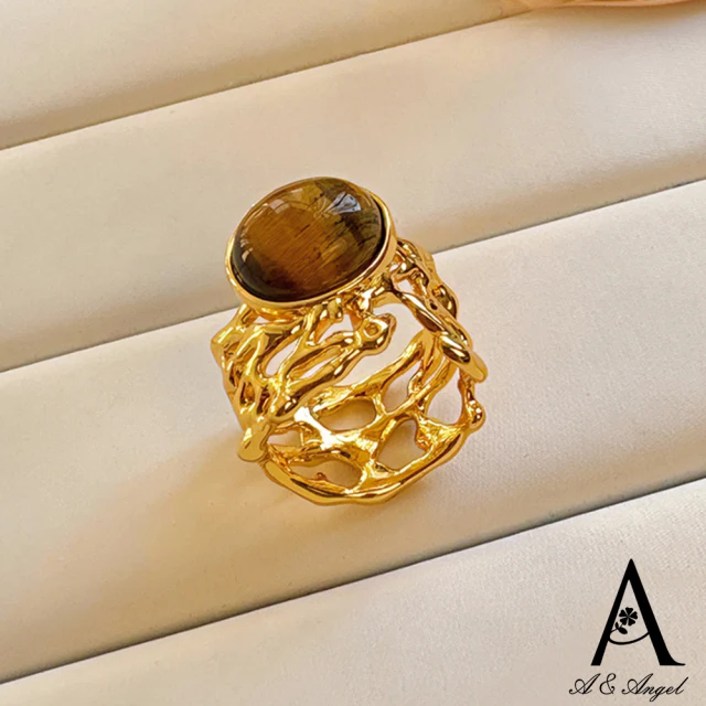 ANGEL 王者KING滿鑽華麗不鏽鋼中性寬版戒指(2色戒圍