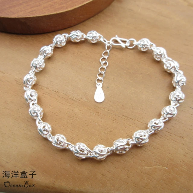 海洋盒子 極簡亮面間隔方塊細款925純銀手鍊(女用手鍊)折扣