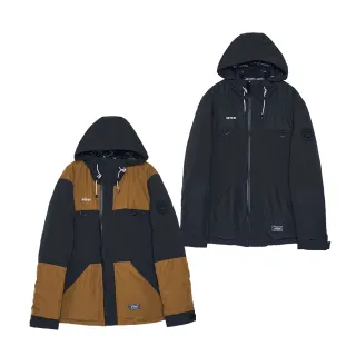 【5th STREET】男裝 羽絨外套 連帽外套 黑色 咖啡(510617)