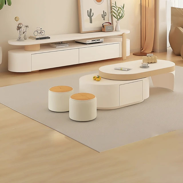 文創集 達瑞歐實木4尺單抽大茶几品牌優惠