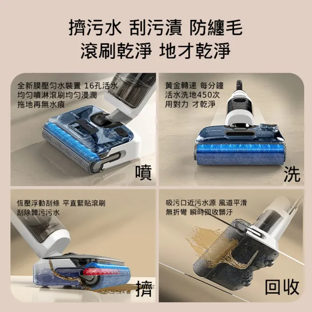 【Tineco 添可】Stretch S6平躺全機速乾洗地機(180度平躺/5分鐘熱烘/70度熱洗/軟包電池/智慧識汙/恆壓活水)