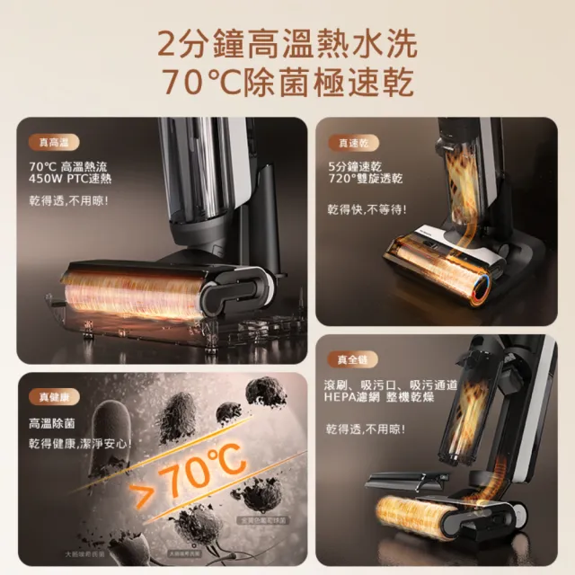 【Tineco 添可】Switch S6多工全機速乾洗地吸塵器(5合1/五分鐘熱烘/70度熱洗/軟包電池/智慧識汙/恆壓活水)