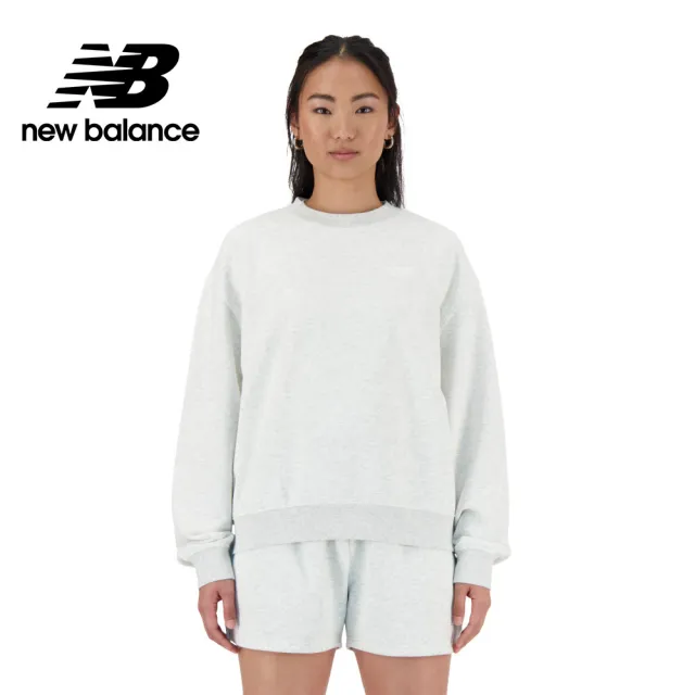 【NEW BALANCE】NB 棉質大學T/長袖上衣_女性_粉色/淺灰色_WT41508RSG_WT41508AHH(美版 版型偏大)
