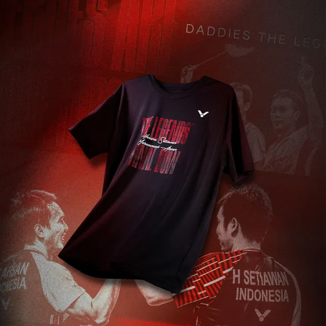 【VICTOR 勝利體育】Daddies the Legend 紀念衫 中性款(T-501DTL C黑)