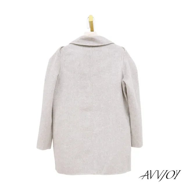 【AVVJOY 艾薇卓爾】柔雲羊毛外套(羊毛 大衣 女長外套 羊毛外套 羊毛大衣 羊毛長大衣 GC2325-1080)