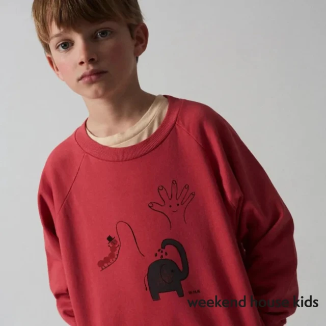 weekend house kids Dog有機棉大學T(黃