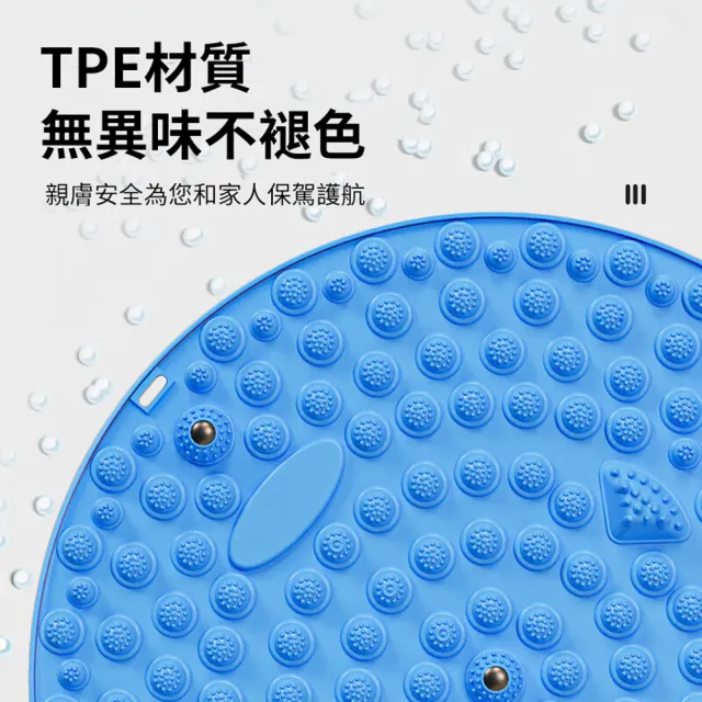 【ANTIAN】大+小組合 親子指壓板磁石超慢跑 原地跑步足底按摩墊 圓形足療按摩腳墊 55cm+38cm