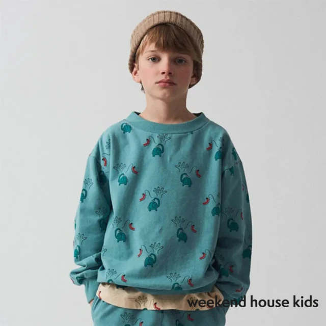 weekend house kids Dog有機棉大學T(黃