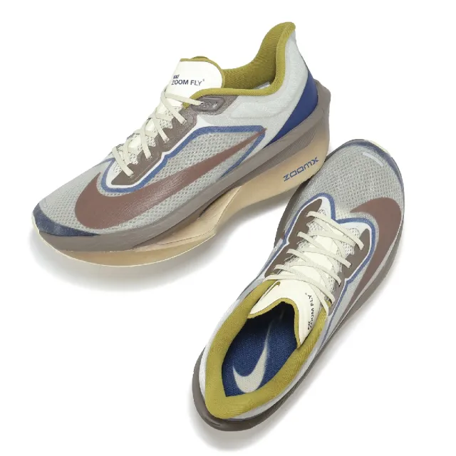 【NIKE 耐吉】競速跑鞋 Zoom Fly 6 Premium 男鞋 棕 藍 運動鞋 輕量 回彈 碳板(HV4366-072)