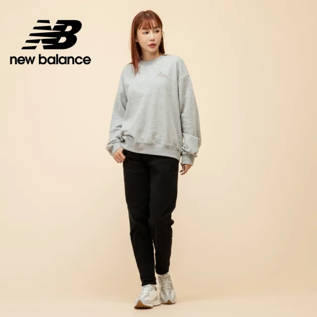 【NEW BALANCE】NB 棉質大學T/長袖上衣_女性_灰/深褐色_WT51913AG_WT51913DOK(美版 版型偏大)
