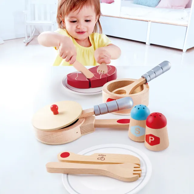 【Hape】北歐風美食家廚具(益智成長/家家酒玩具/木製玩具/木頭玩具)