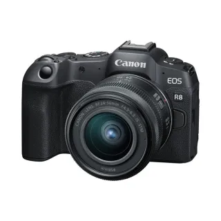 【Canon】EOS R8 RF24-50mm f/4.5-6.3 IS STM 全片幅無反光鏡相機 單鏡組(公司貨)