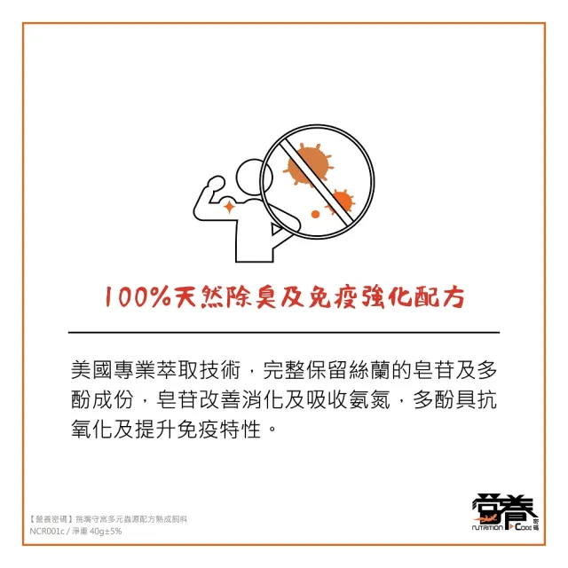 【Nutrition Code 營養密碼】挑嘴守宮多元蟲源配方熟成飼料 40G(豹紋守宮 肥尾守宮)