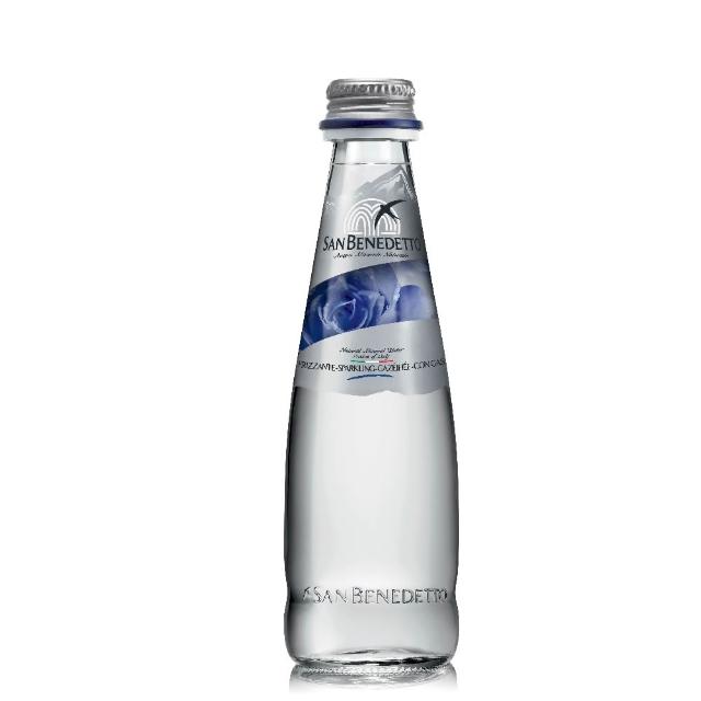 【San Benedetto 聖碧濤】義大利氣泡礦泉水250mlx24入 箱 氣泡礦泉水 玻璃瓶 