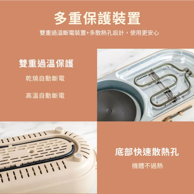 【iCooby】IC-300 2.5L雙溫控火烤兩用爐/火鍋&烤盤(電烤盤)