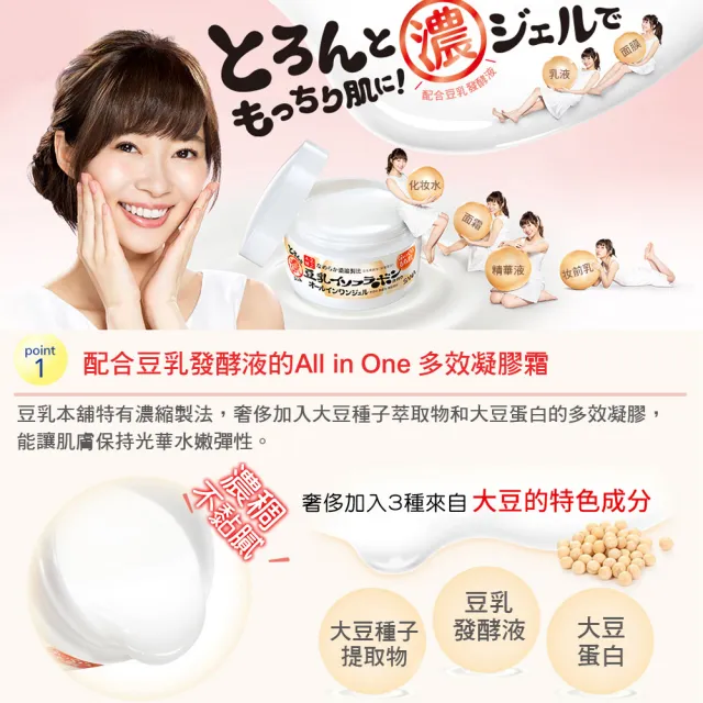 【SANA 莎娜】豆乳美肌多效保濕凝膠霜100g(清爽/濃潤)