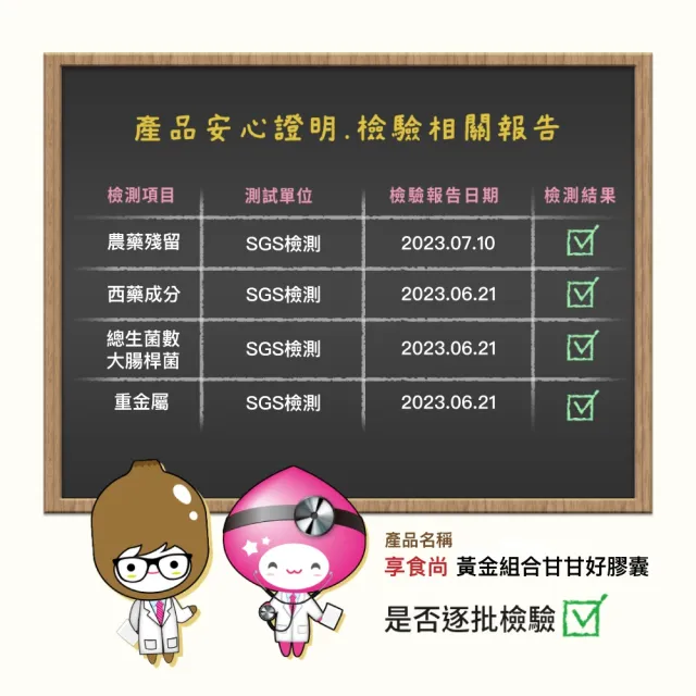 【享食尚】黃金組合甘甘好 60粒/盒 x4盒(黃鐙輝/白蔘/薑黃/馬卡/B群/尾牙/聚餐/送禮)
