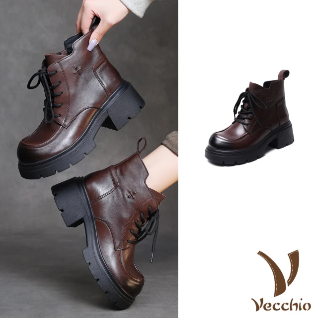 Vecchio 真皮短靴 軟底短靴/真皮頭層牛皮保暖羊毛內裡