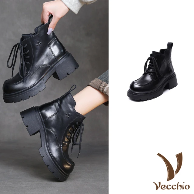 Vecchio 真皮短靴 軟底短靴/真皮頭層牛皮保暖羊毛內裡