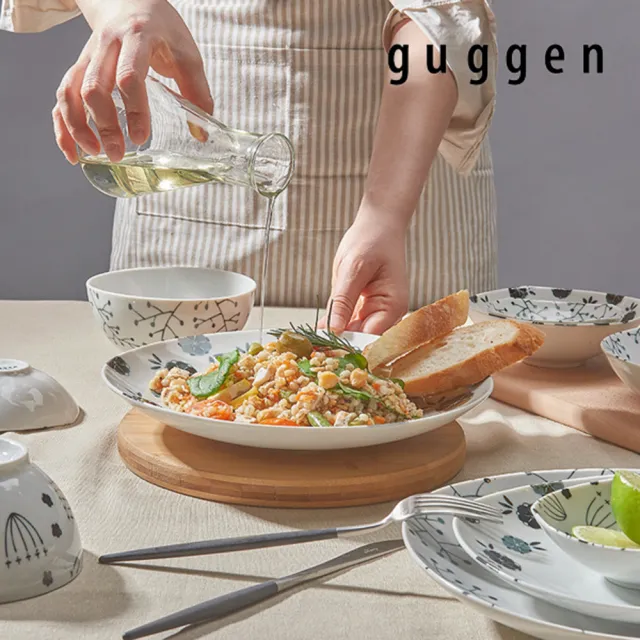 【NEOFLAM】日本製Guggen Foret系列瓷器-碗碟4入組(飯碗x2+餐碟Sx2-花色任選)