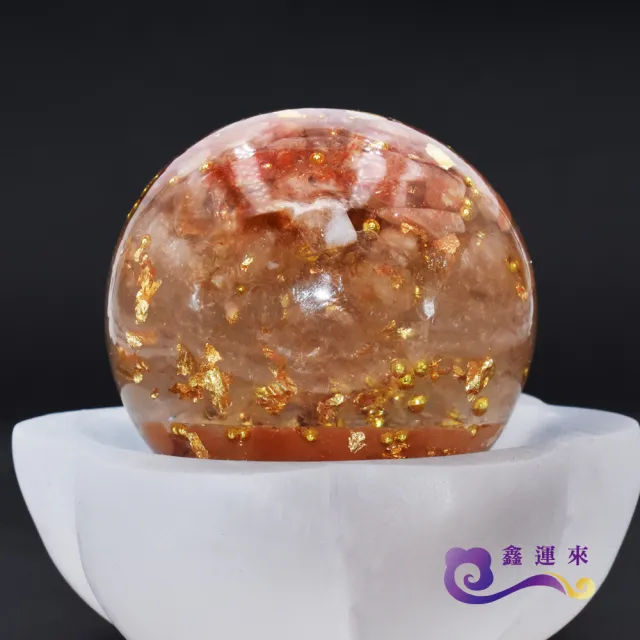 【鑫運來】◎奧剛能量水晶球擺件(附透石膏底座)