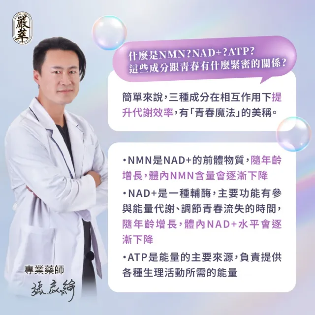 【嚴萃】NMN青春膠囊   白藜蘆醇  菸鹼醯胺x5盒(共150粒 專然酵母NMN 北蟲草子實體 RNA)