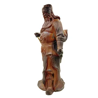 【藏古祥館】關公柴燒擺飾(柴燒)