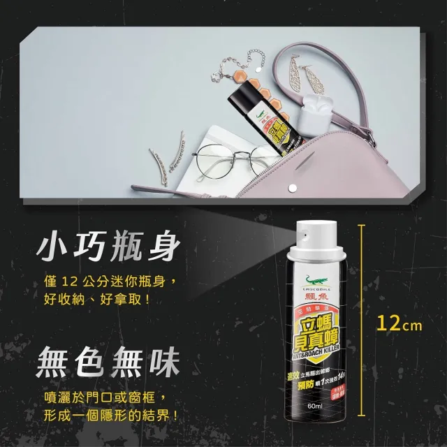 【鱷魚】立螞見真蟑3入(噴一下無蟑無蟻14天!全台唯一防治型蟑蟻劑!)